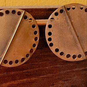 Solid brass earrings.